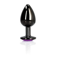  Heart Gem Butt Plug - Large - Gunmetal/Amethyst Purple Heart Gem Butt Plug - Large - Gunmetal/Ameth